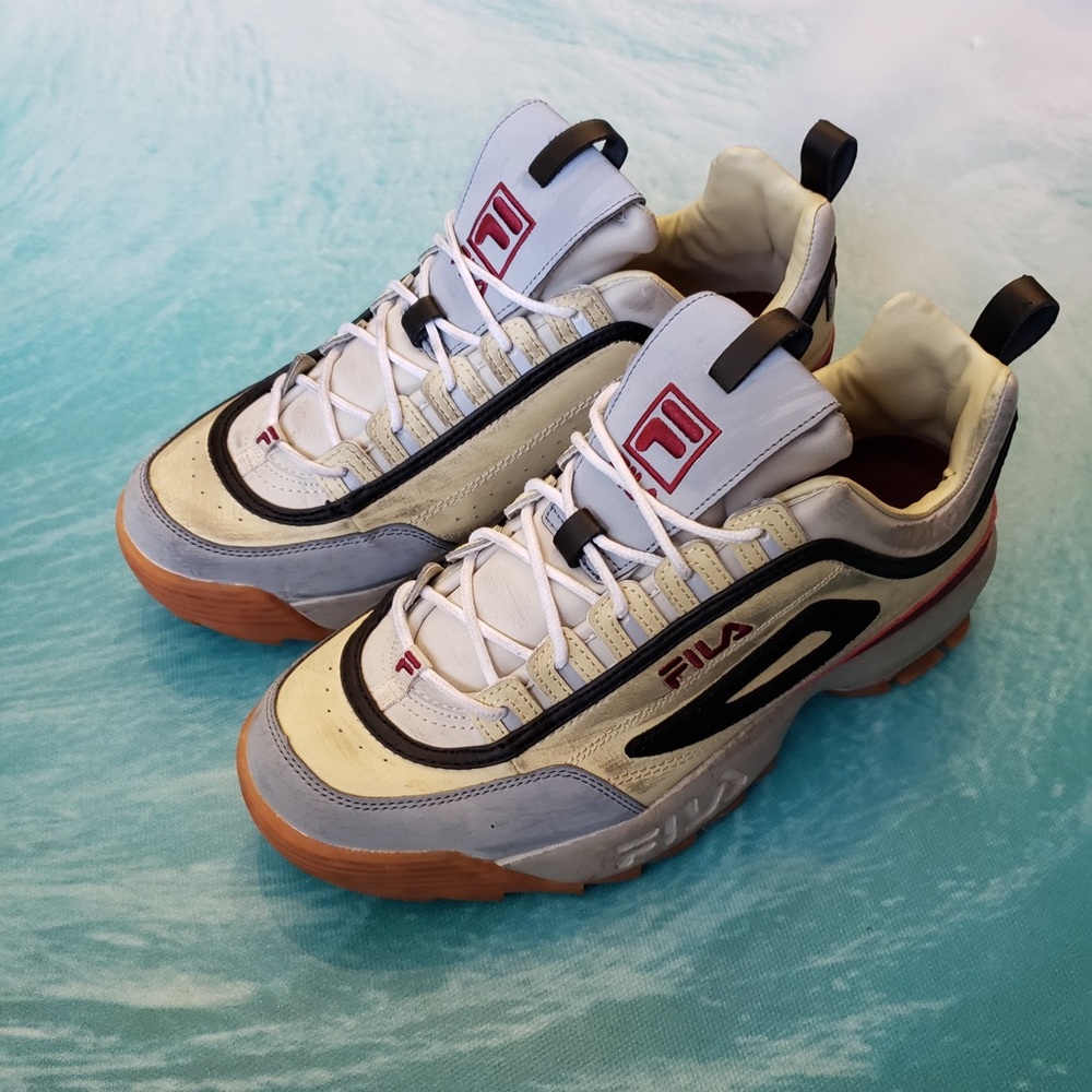 FILA UO Exclusive Distressed Disruptor Sneaker.